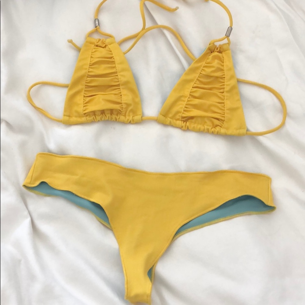 Yellow Thong Swimsuit
